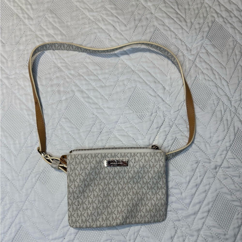 Michael Kors Beige and Tan Crossbody Bag